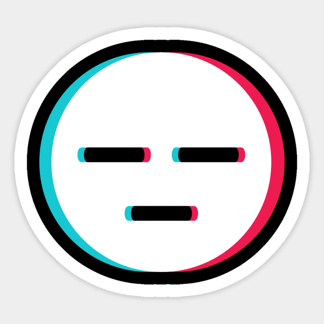 TikTok dumb irritated frustrated emoji smiley White Sticker by ThingyDilly